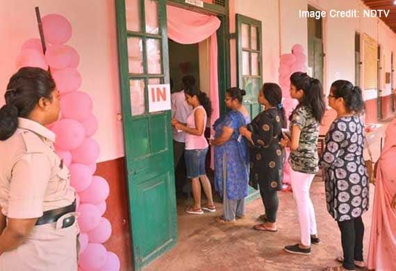 Female Voters cast Votes at Shahdol LS Constituency in Pink Booth