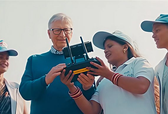 Bill Gates Applauds India's Namo Drone Didi Program for Empowering Rural Women Bill Gates Applauds India's Namo Drone Didi Program for Empowering Rural Women
