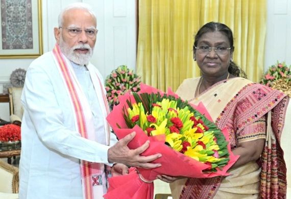 PM Modi, Amit Shah Meet President Murmu at the Rashtrapati Bhavan PM Modi, Amit Shah Meet President Murmu at the Rashtrapati Bhavan