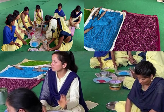 Women inmates at Indore Jail make herbal colours using fruits, flowers, & vegetables