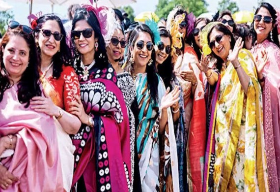 1,000 Women make History by Wearing Sarees to Ladies' Day at Ascot