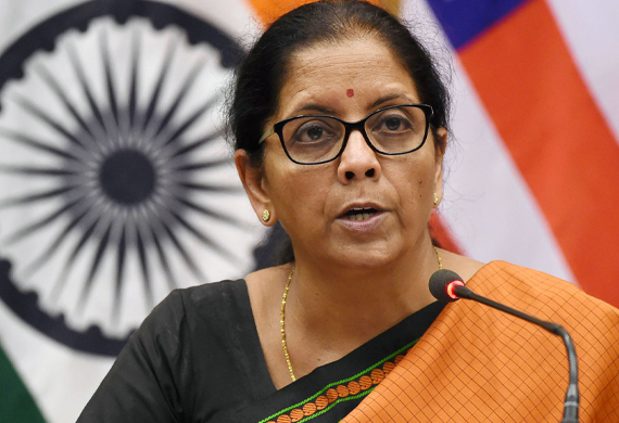 Finance Minister Nirmala Sitaraman speaks about US-India Strategic Partnership Forum Members following the Post-Budget Debrief