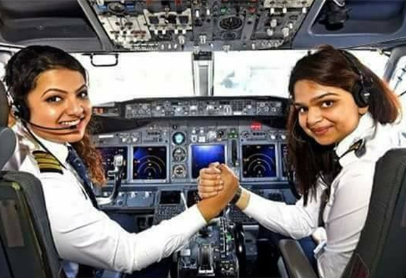Proportion of Indian Female Pilots Twice that of Most Western Countries 