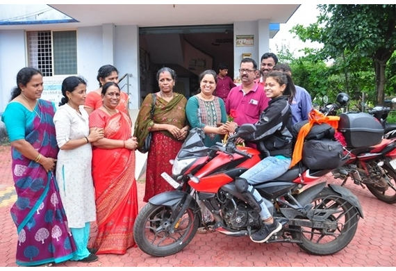 Kundapur's Sakshi Rides to Kashmir to Support Women's Empowerment 