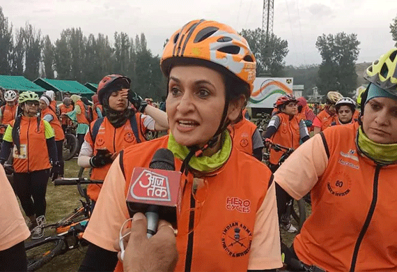 Over 140 women cycle from Baramulla to LOC Bridge to Promote Women's Empowerment