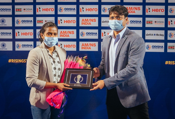 Indian women hockey player Sunita Lakra felicitated by Odisha government