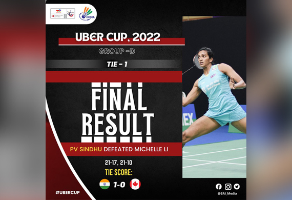 Indian Women Badminton Team Defeats Canada in Uber Cup Debut  