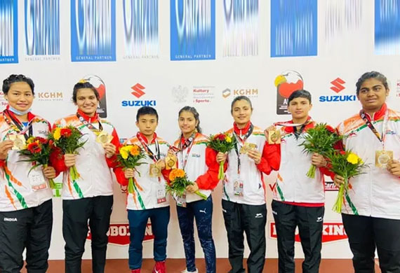Indian Women's Boxing Team bags 6 Gold Medals at Youth World Boxing Champions